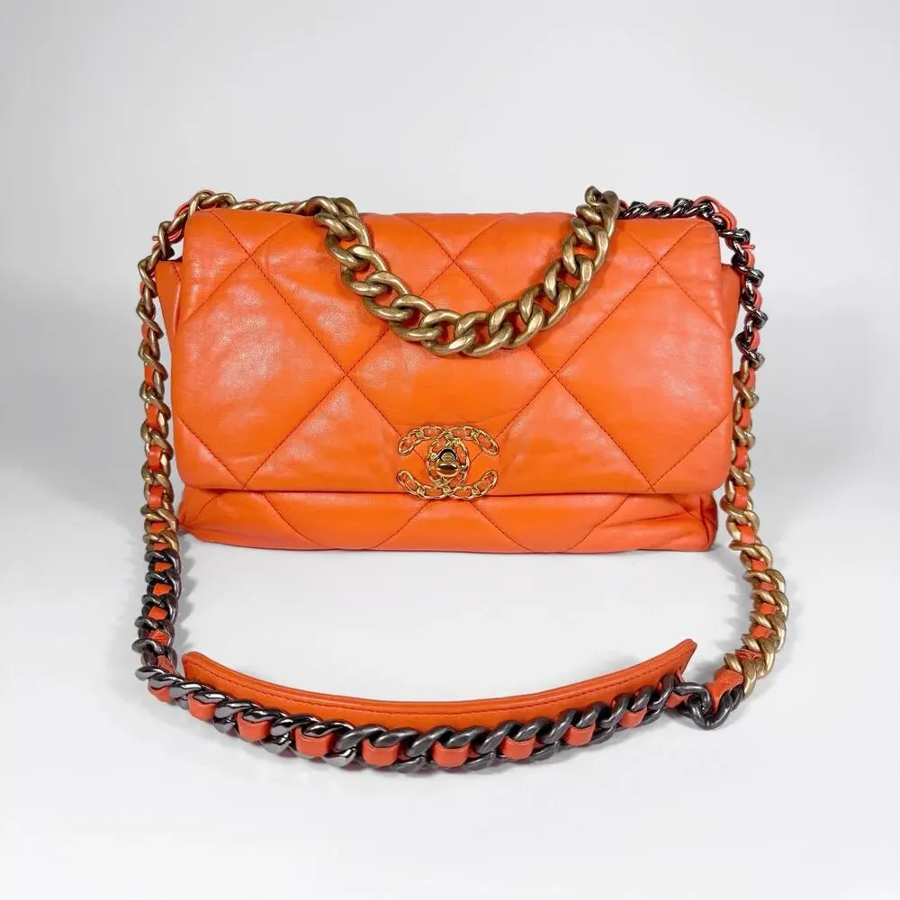 Chanel Quilted Lambskin Large 19 Flap Bag